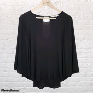 LUSH Sheer Black Blouse